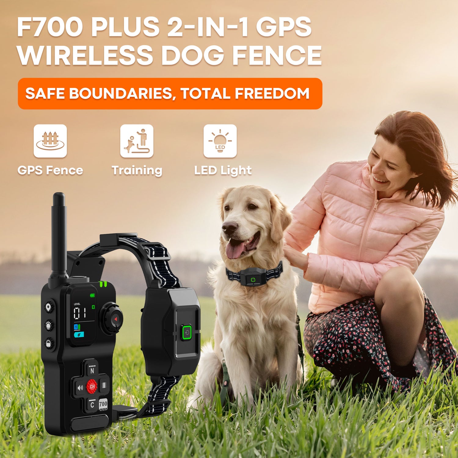 PetHey GPS Wireless Dog Fence F700PLUS - F700PLUS_02