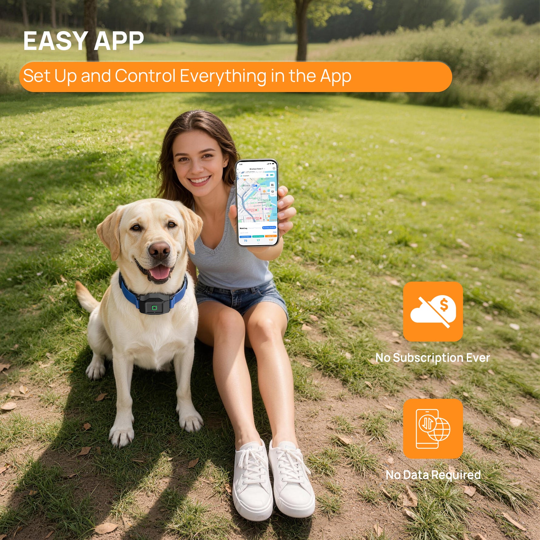 PetHey App-Based GPS Wireless Dog Fence F860 - F860_04