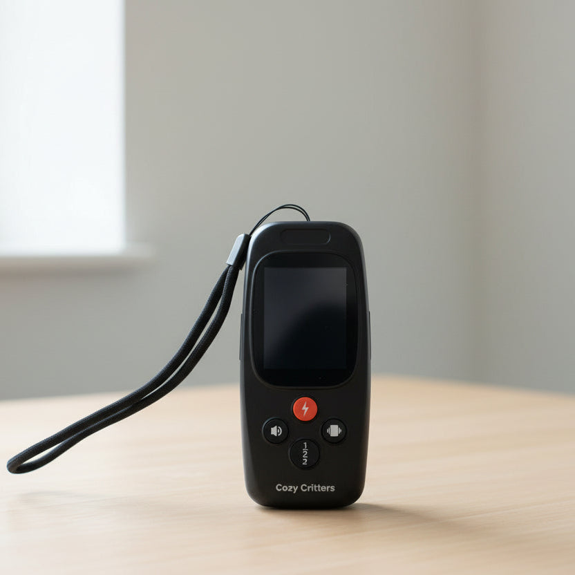 Cozy Critters Electro-dynamic apparatus for the remote control of signals for Dog Training Systems