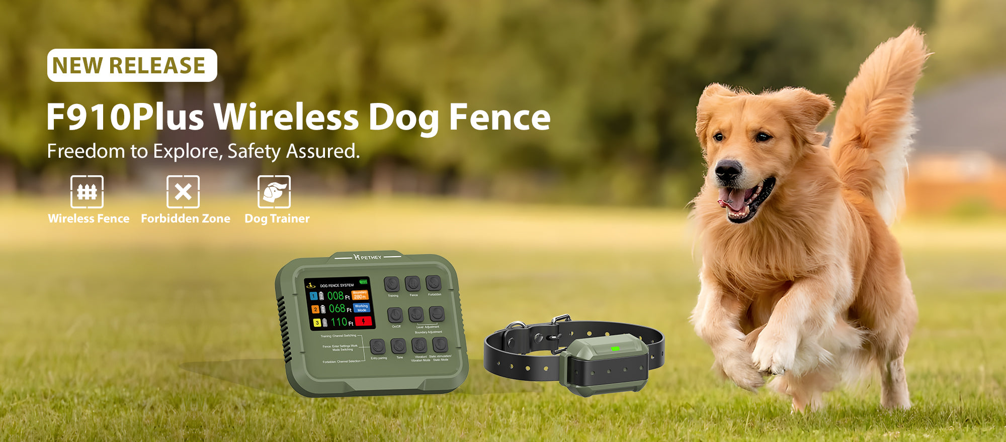 F910Plus Wireless Dog Fence